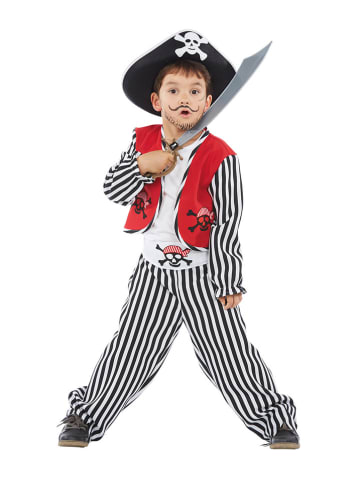 Party x People 2tlg. Kostüm "Ben der kleine Pirat" in Schwarz/ Weiß/ Rot