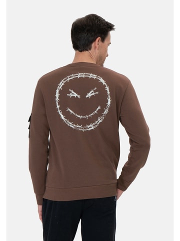 KEY LARGO Sweatshirt "Kltrip" in Braun