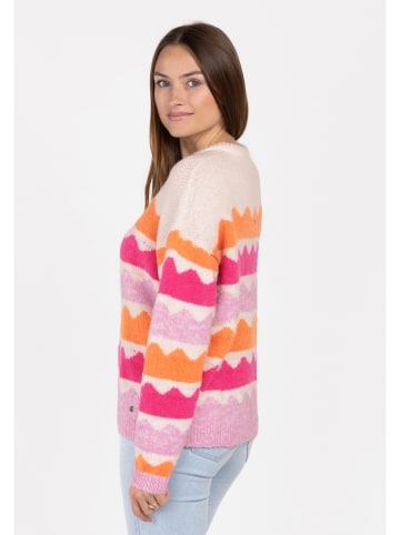 KEY LARGO Pullover "Waves" in Pink/ Orange