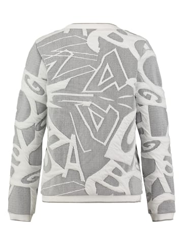 KEY LARGO Pullover "Booklet" in Grau/ Weiß