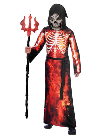 amscan 2-delig kostuum "Fire Reaper" rood/zwart