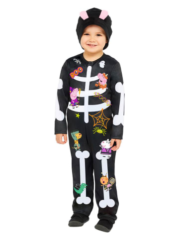 amscan 2-częściowy kostium "Peppa Skelett" w kolorze czarnym