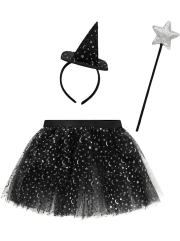 amscan 3tlg. Hexenset mit Sternen in Schwarz