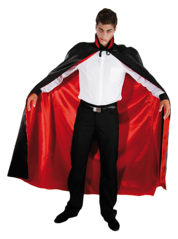 CHAKS Kostuumcape "Dracula" zwart/rood