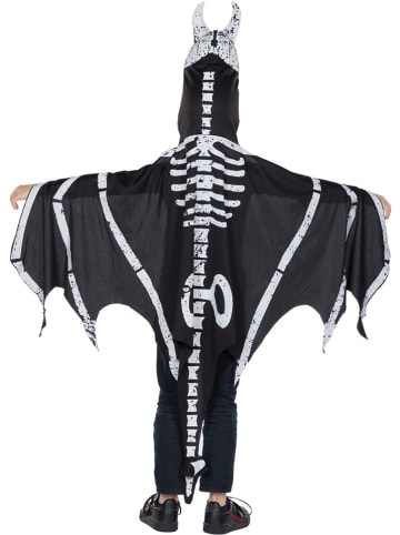 Party x People Kostuumcape "Flying Dino Skeleton" zwart