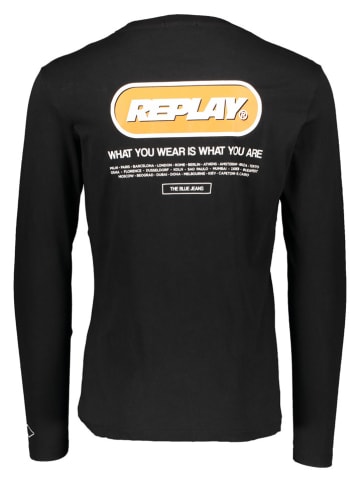 Replay Longsleeve in Schwarz