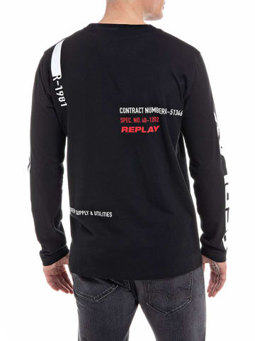 Replay Longsleeve in Schwarz