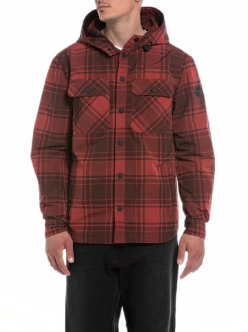 Replay Hemdjacke in Rot/ Schwarz