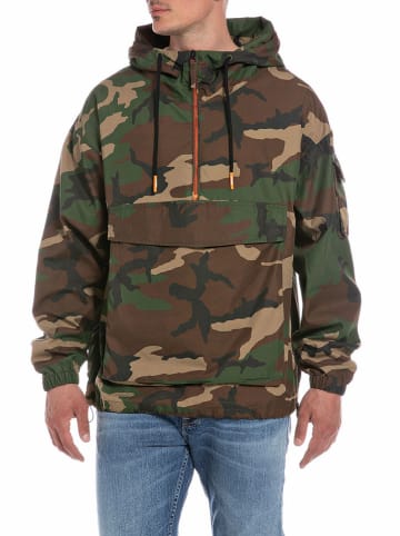 Replay Übergangsjacke in Braun/ Beige/ Khaki