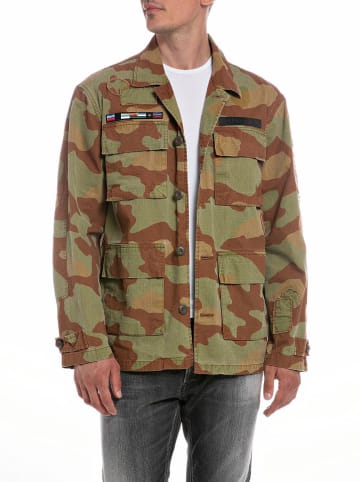 Replay Übergangsjacke in Braun/ Khaki