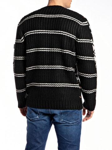 Replay Vest zwart/wit