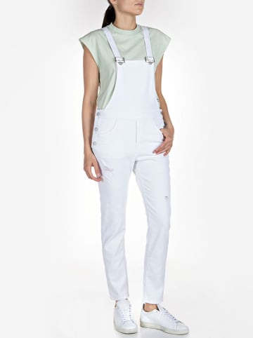 Replay Ogrodniczki dżinsowe w kolorze białym