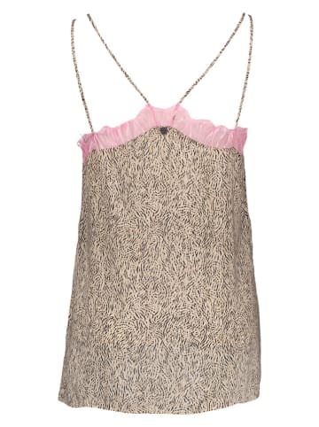 Replay Blusentop in Beige/ Rosa