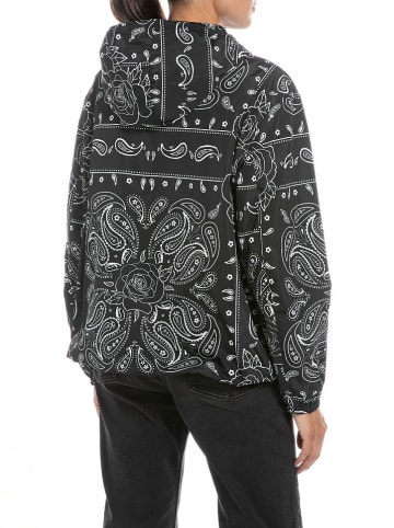 Replay Übergangsjacke in Schwarz/ Weiß