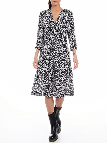 Replay Sukienka w kolorze czarno-białym