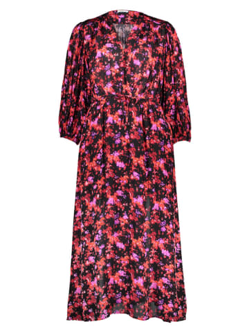 Replay Kleid in Schwarz/ Rot/ Pink