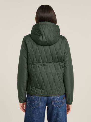 G-Star Kurtka pikowana w kolorze zielonym