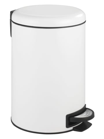 Wenko Treteimer "Leman" in Weiß - 12 l