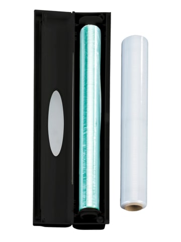 Wenko Folienspender "Perfect Cutter" in Schwarz - (B)38 x (H)5,2 x (T)6,7 cm