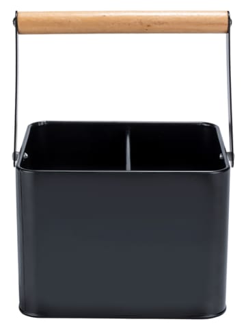 Wenko Opbergmand "Baco" zwart - (B)18 x (H)25,5 x (D)15 cm