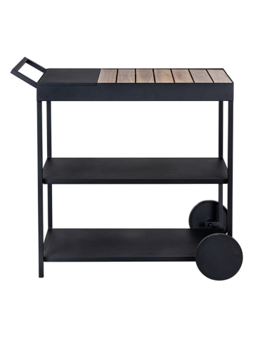 Wenko Servierwagen ''Miro'' in Schwarz/ Braun - (B)80 x (H)98 x (T)40 cm