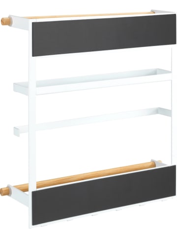 Wenko Regał kuchenny "Magna" w kolorze biało-brązowym - 33 x 34 x 8 cm