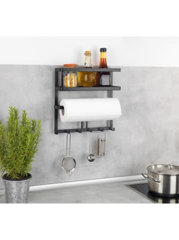 Wenko Regał kuchenny w kolorze czarnym - 30 x 33 x 9 cm