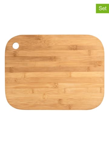 Wenko 2-delige set: snijplanken lichtbruin - (L)28 x (B)20 cm