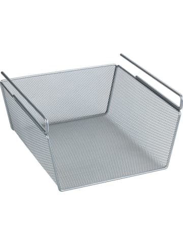 Wenko Regaleinhängekorb in Silber - (B)23 x (H)14 x (T)28 cm
