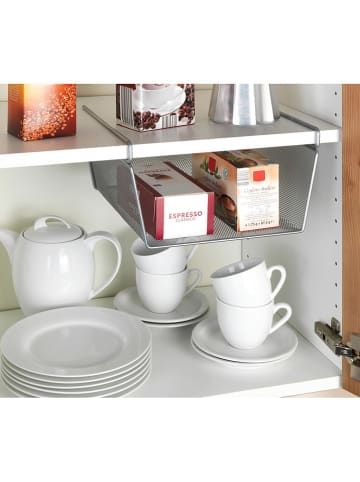 Wenko Regaleinhängekorb in Silber - (B)23 x (H)14 x (T)28 cm