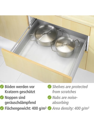 Wenko 2er-Set: Anti-Rutsch-Matten "Noppen" in Transparent - (L)150 x (B)50 cm