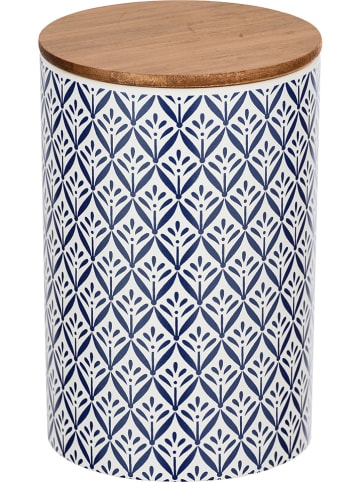 Wenko Aufbewahrungsdose "Lorca" in Blau/ Weiß - 1,45 l