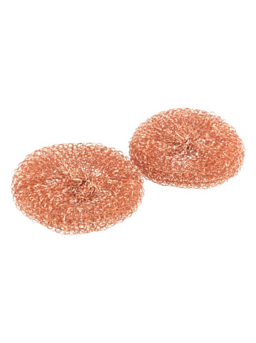 Wenko 2er-Set: Kupferschwämme in Orange - Ø 9 cm