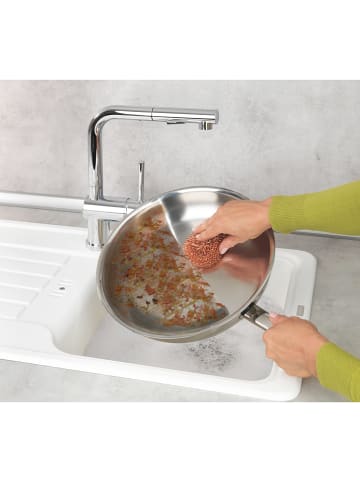 Wenko Gąbki miedziane (2 szt.) w kolorze pomarańczowym - Ø 9 cm