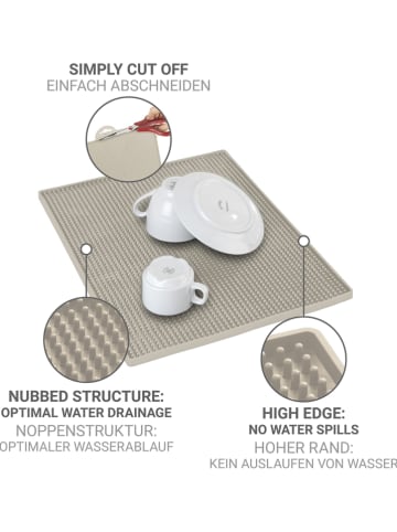 Wenko Abtropfmatte in Beige - (L)40 x (B)30 cm