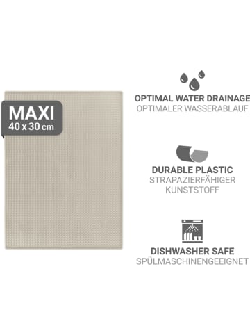 Wenko Abtropfmatte in Beige - (L)40 x (B)30 cm