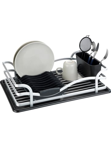 Wenko Abtropfgestell in Schwarz/ Weiß - (B)46,5 x (H)13 x (T)31,5 cm