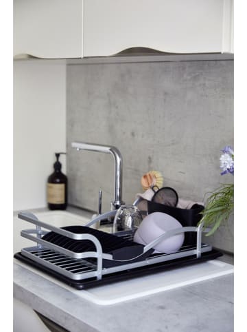 Wenko Abtropfgestell in Schwarz/ Weiß - (B)46,5 x (H)13 x (T)31,5 cm