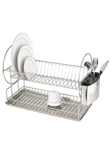 Wenko Suszarka "Exclusiv Duo" w kolorze srebrnym na naczynia - 21 x 33 x 49 cm