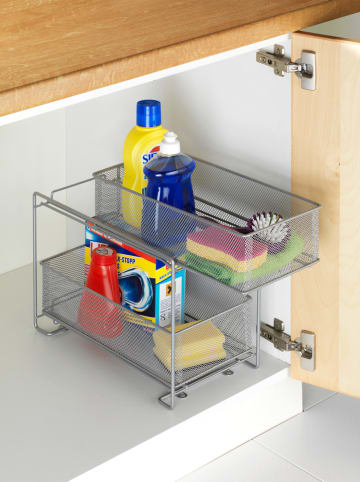 Wenko Regał "Gioma" w kolorze srebrnym z szufladami - 18 x 32 x 35 cm