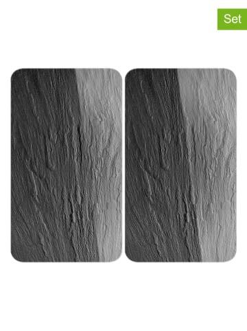 Wenko 2-delige set: kookplaatafdekmatten grijs - (L)30 x (B)52 cm