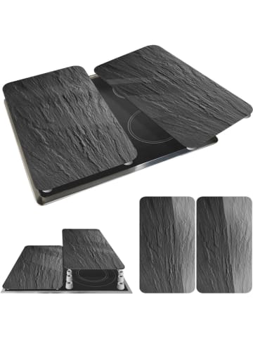 Wenko 2-delige set: kookplaatafdekmatten grijs - (L)30 x (B)52 cm