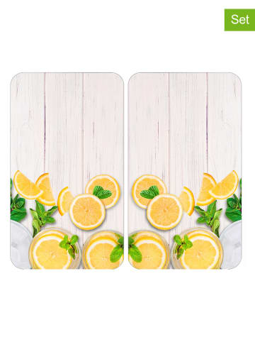 Wenko 2er-Set: Herdabdeckplatten "Zitronen" - (L)30 x (B)52 cm