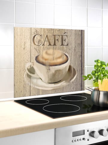 Wenko Spritzschutzwand "Café" in Beige - (L)60 x (B)50 cm