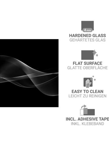 Wenko Spatscherm zwart - (L)70 x (B)60 cm