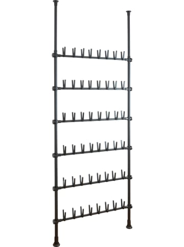 Wenko Teleskopowy regał "Herkules" w kolorze czarnym na buty - 94 x 300 x 9 cm