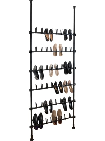 Wenko Teleskop-Schuhregal "Herkules" in Schwarz - (B)94 x (H)300 x (T)9 cm
