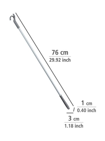 Wenko Hak do ubrań (2 szt.) "Herkules" w kolorze białym - dł. 76 cm