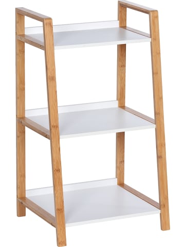 Wenko Regal "Finja" in Hellbraun/ Weiß - (B)36 x (H)76 x (T)43 cm