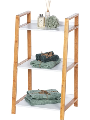 Wenko Regal "Finja" in Hellbraun/ Weiß - (B)36 x (H)76 x (T)43 cm